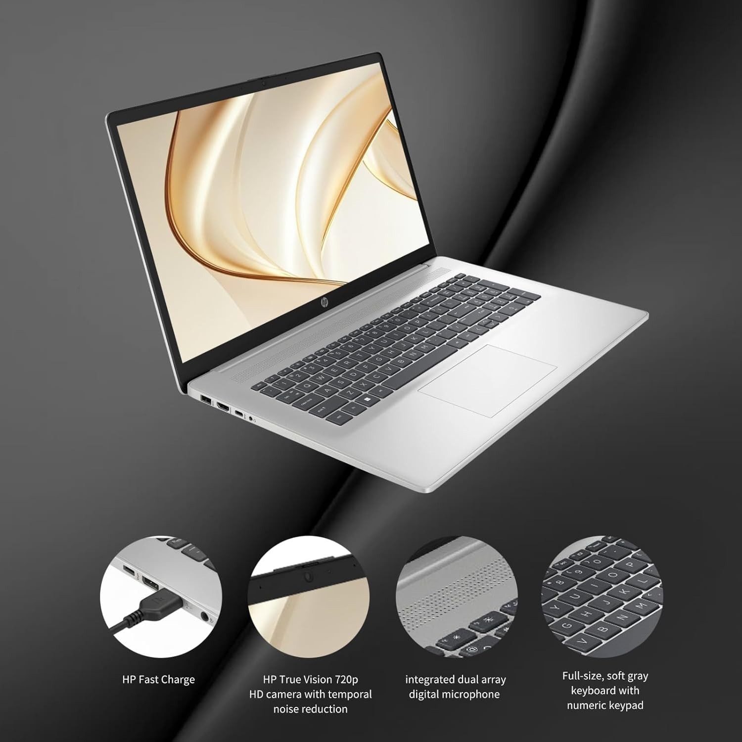HP 17.3″ Touchscreen Laptop, AMD Ryzen 5 7530U, Up to 64GB RAM 2TB SSD