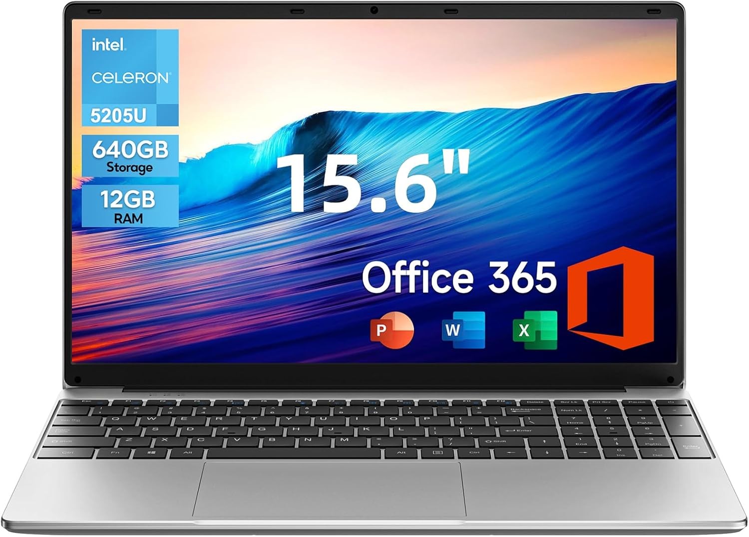 jumper Laptop, 12GB RAM 640GB ROM, Office 365-1 Year 5205U Processor, 15.6…