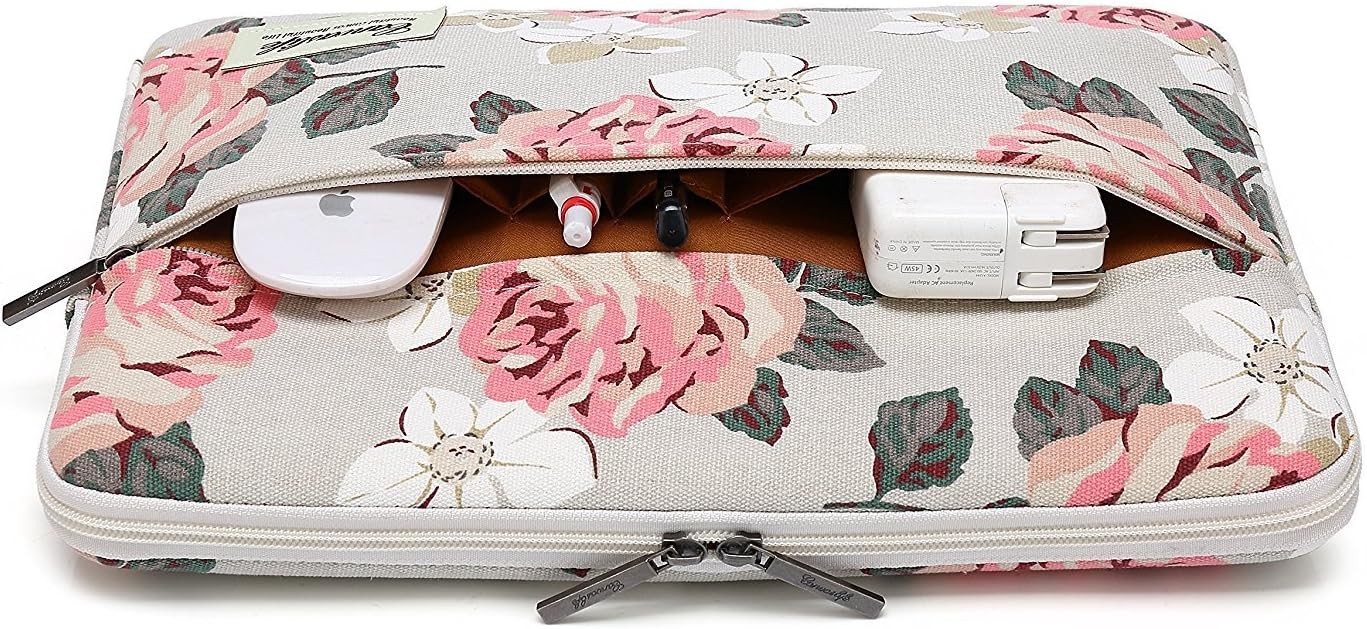 Pink Rose Pattern Laptop Sleeve 14 inch 14.0 inch Laptop Case Bag