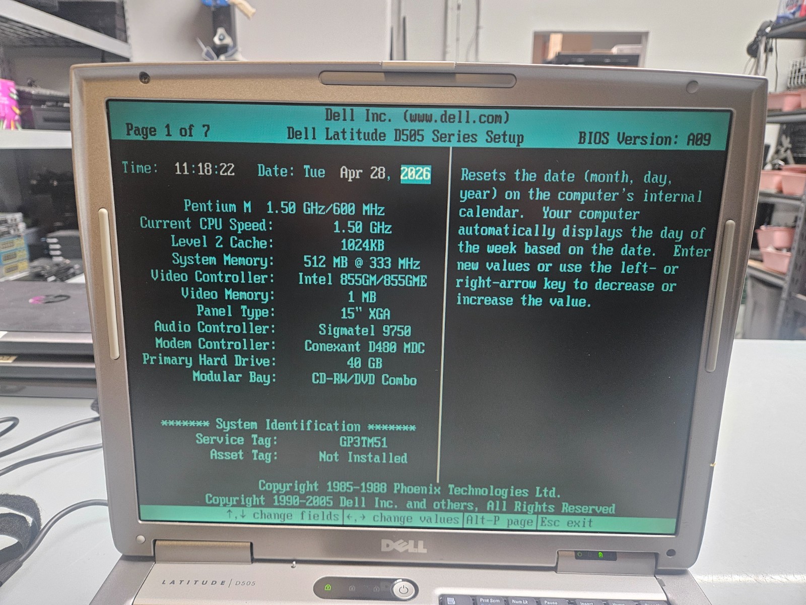 Dell Laptop Windows XP Pro SP3 |Parallel port|Serial Port RS232|WIFI|