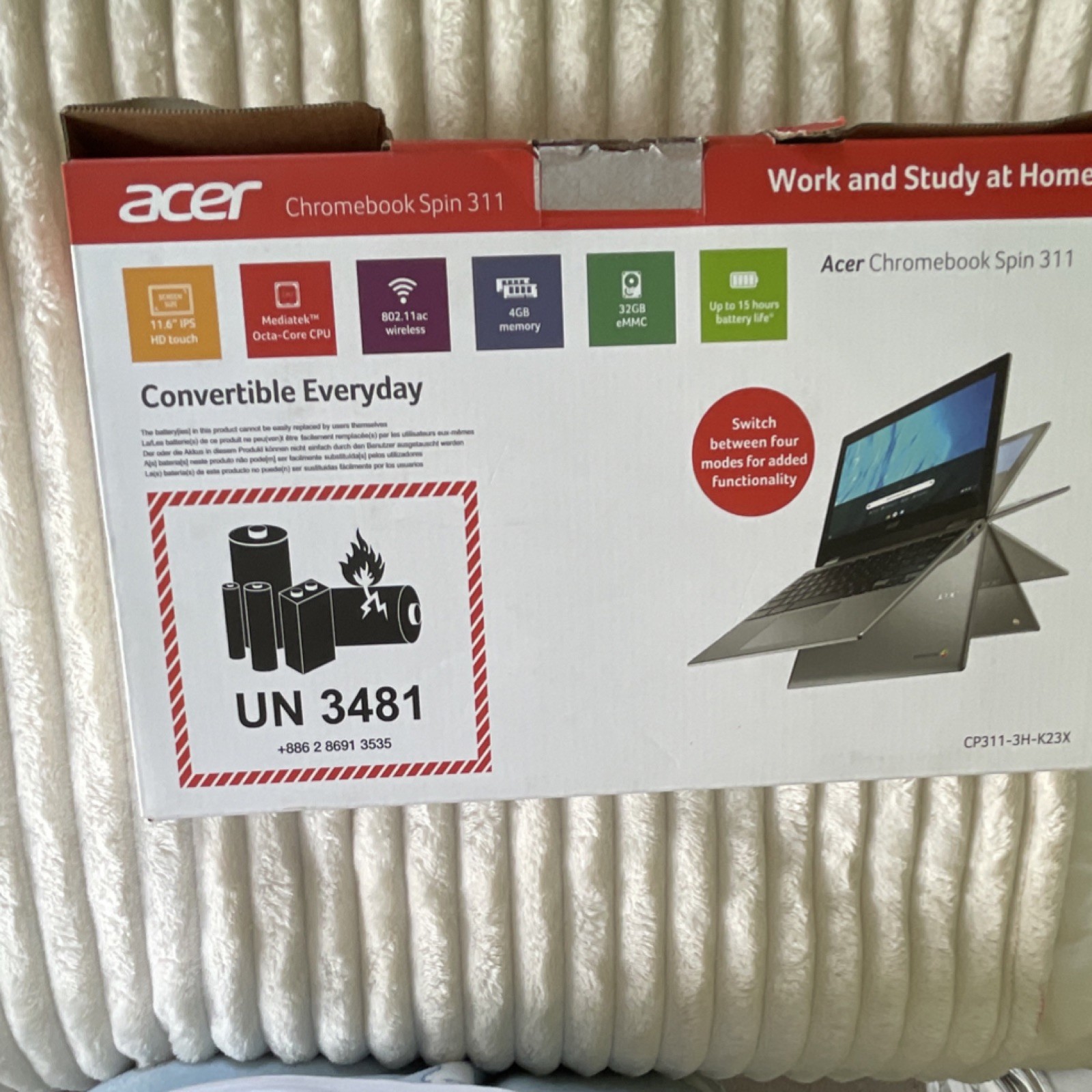 Acer Chromebook Spin 311 CP311-3H-K23X 11.6″ Touch Convertible 4GB 32GB