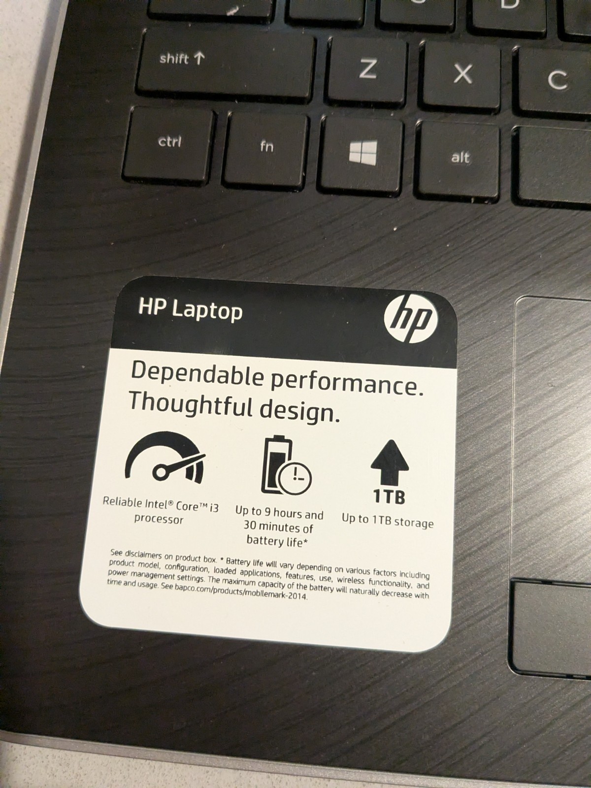 HP 15-bs062st Laptop 15.6″ Core i3 2.40GHz 6GB 1TB HDD Win10 Gray
