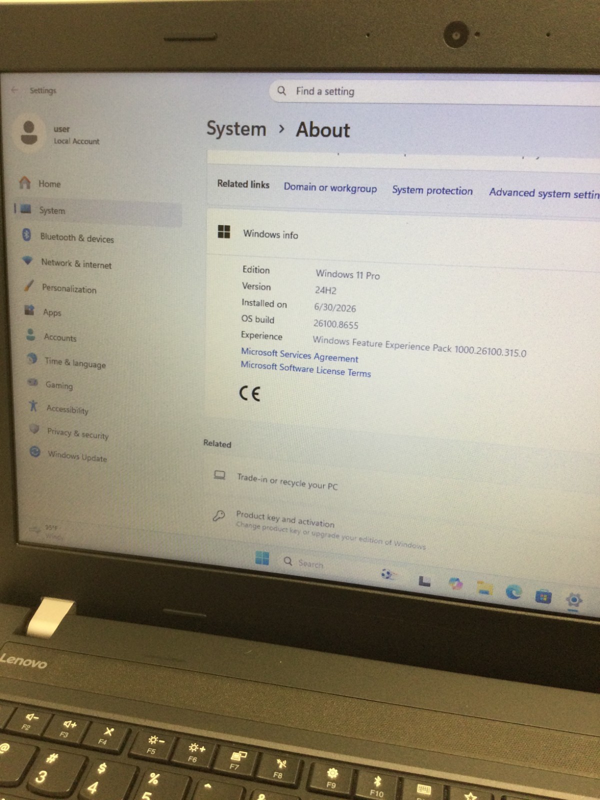Lenovo ThinkPad E570 15.5″ i5-7200U 2.50GHz 16GB RAM 256GB SSD WIN 11 PRO