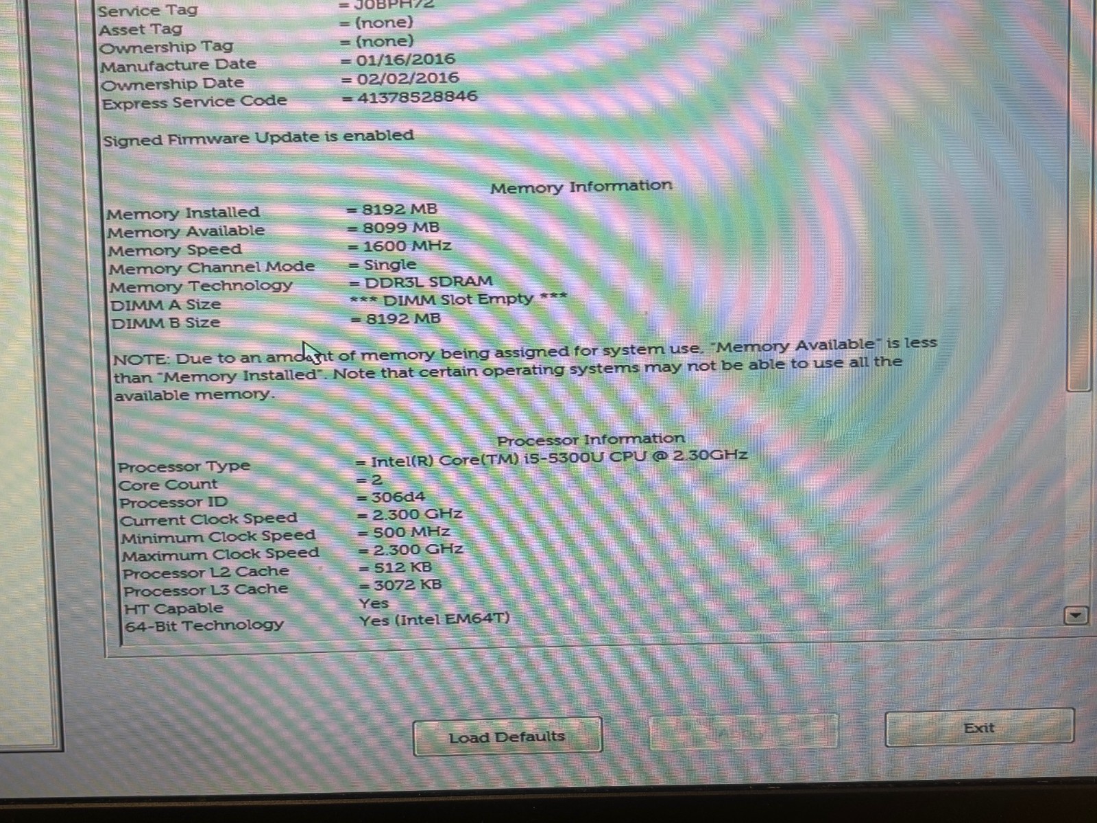 DELL LATITUDE E5550 I5-5300U 2.30GHz NO HDD NO CHARGER LAPTOP