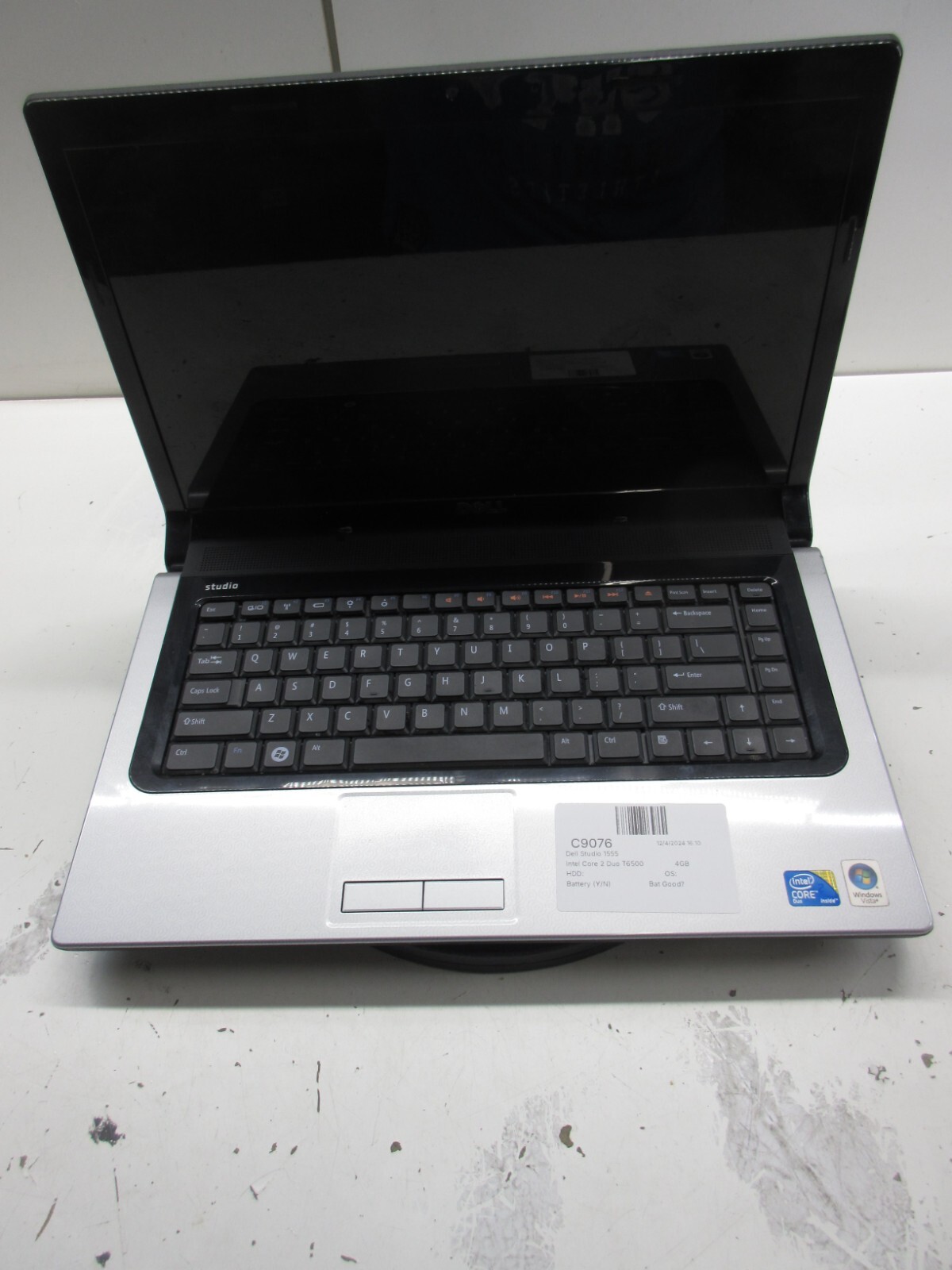 Dell Studio 1555 Intel Core 2 Duo T6500 2.10Ghz 4GB NO HDD No Batt