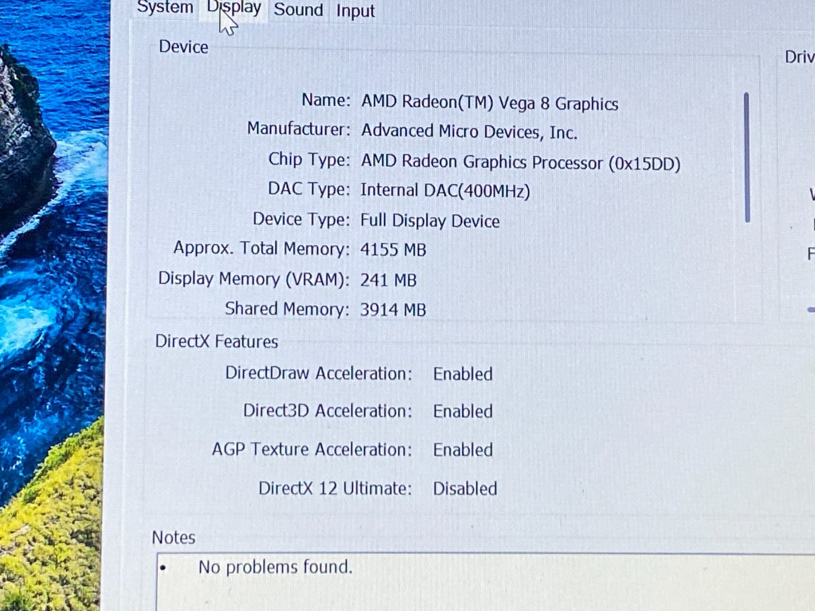 DELL INSPIRON 5575 RYZEN5-2500U@2.00GHz 8GB RAM 256GB SSD NVMe W11H