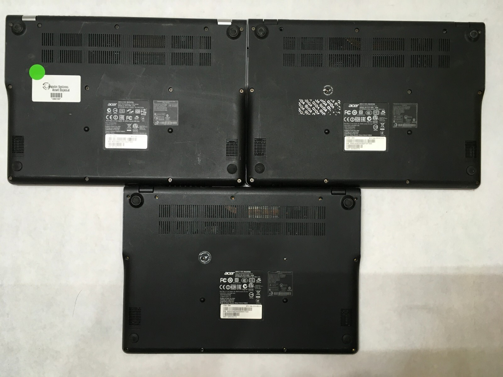 Lot of 6 Acer Chromebook C720 Celeron 2 GB Ram 16 GB Storage Many Issues- FT