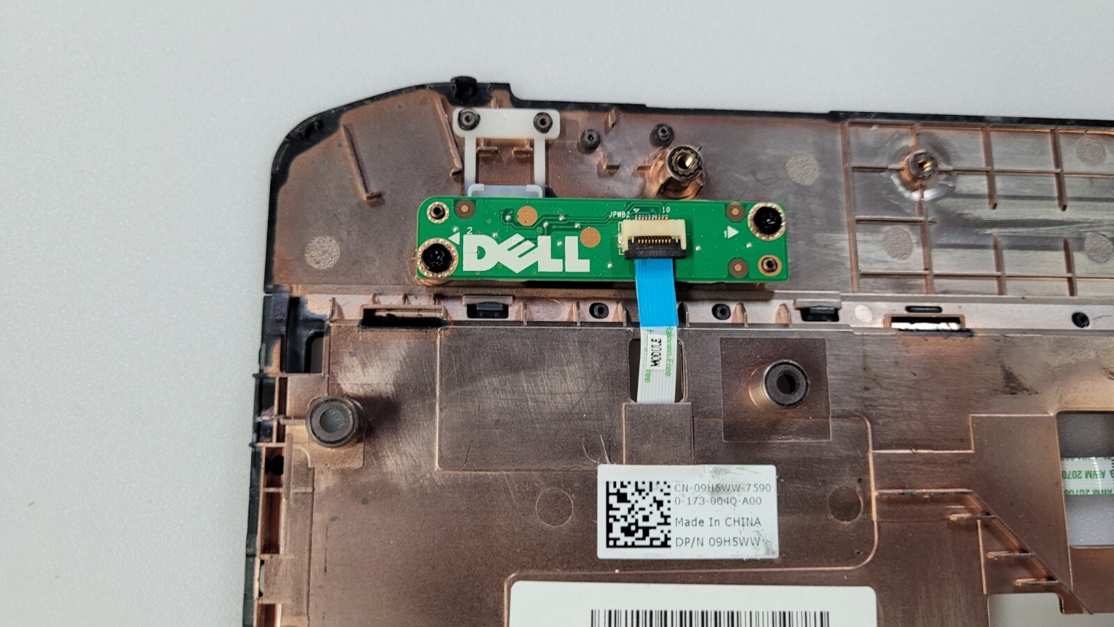 Dell Latitude E5520 palm rest with touch pad and power button