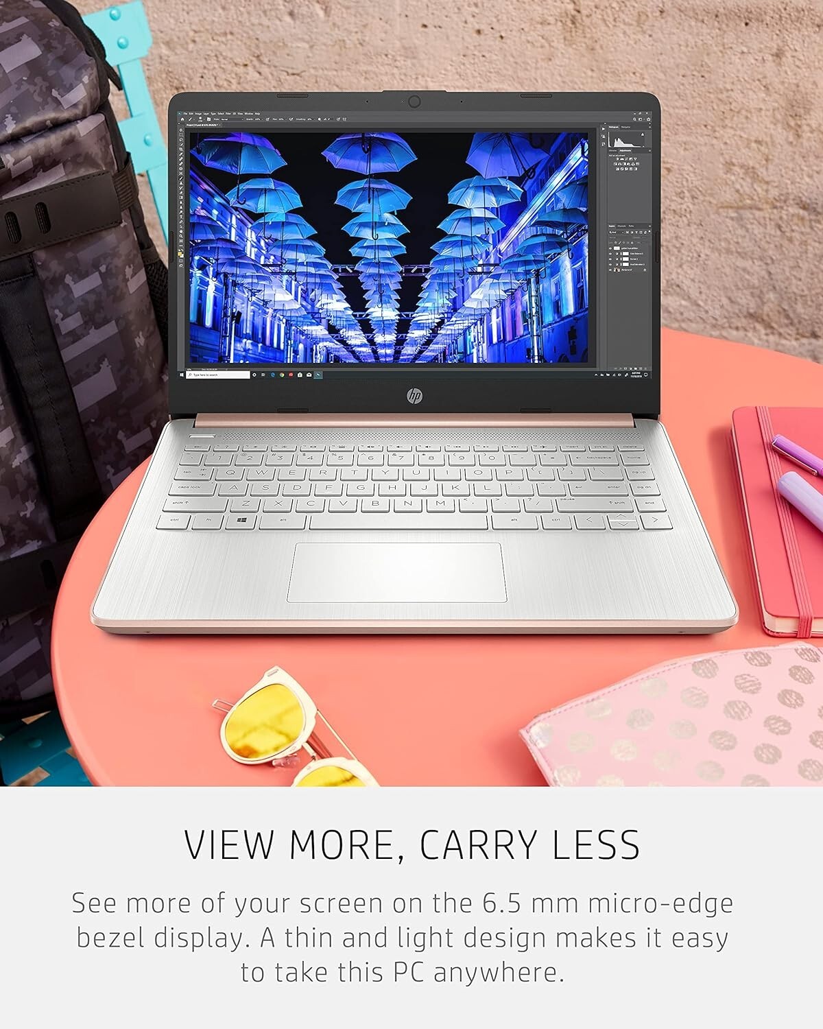 Newest HP Touch 14” Laptop Intel 2-Core CPU 16GB RAM 320GB (64+256) Win11 Rose