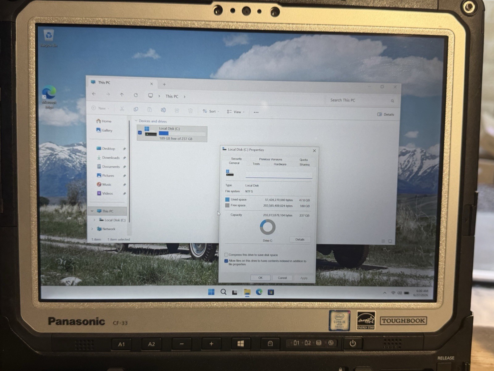 Panasonic ToughBook CF-33 i5-7300U 16 GB Ram 256GB SSD QHD Win 11 Pro Touch