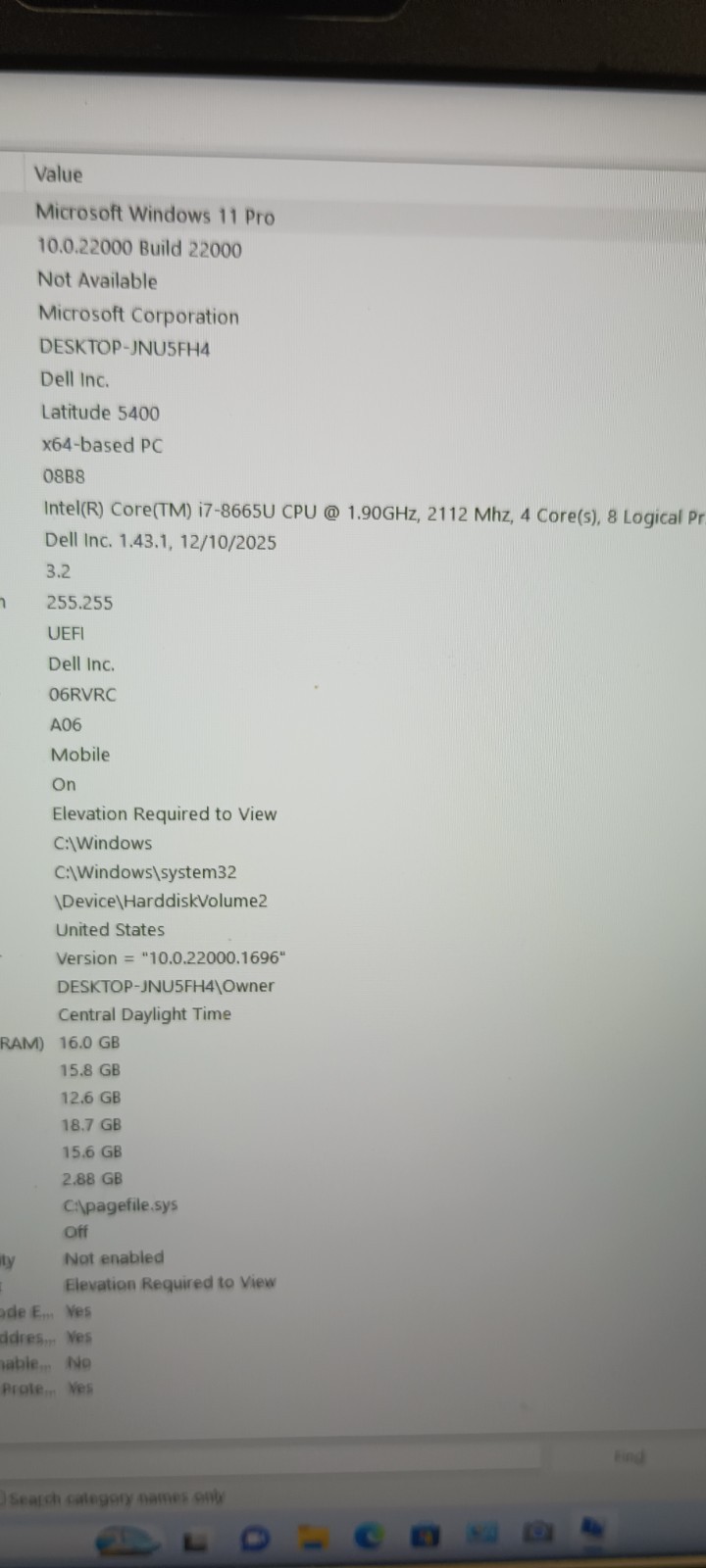 5183218 Latitude5400 w/charger.i7-8665U vPro .16GB.256GB NVMe.14″FHD.W11 Pro