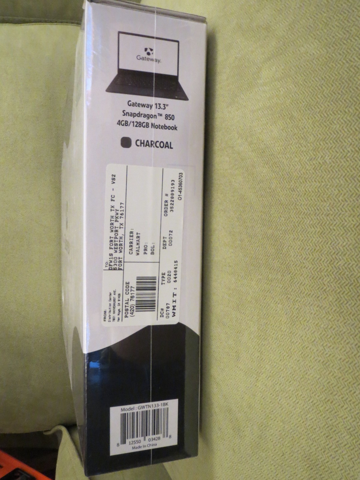 Gateway (Cow Theme) 13.3 inch Ultra Slim Notebook GWTN133-1BK, EMPTY BOX ONLY