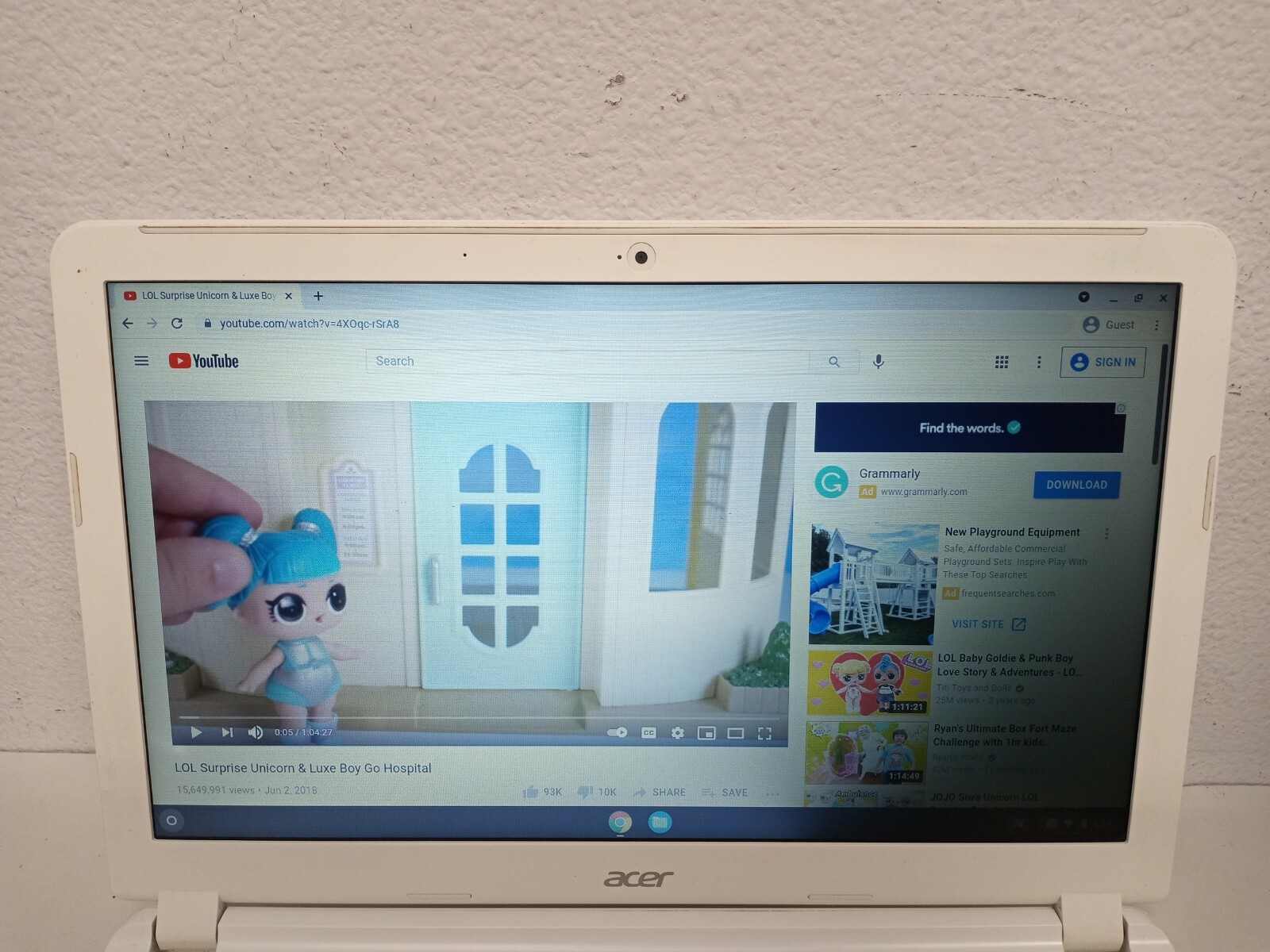 Acer Chromebook 15 CB5-571 15.6″ Intel Celeron 1.5GHz 2GB RAM 16GB SSD * READ *