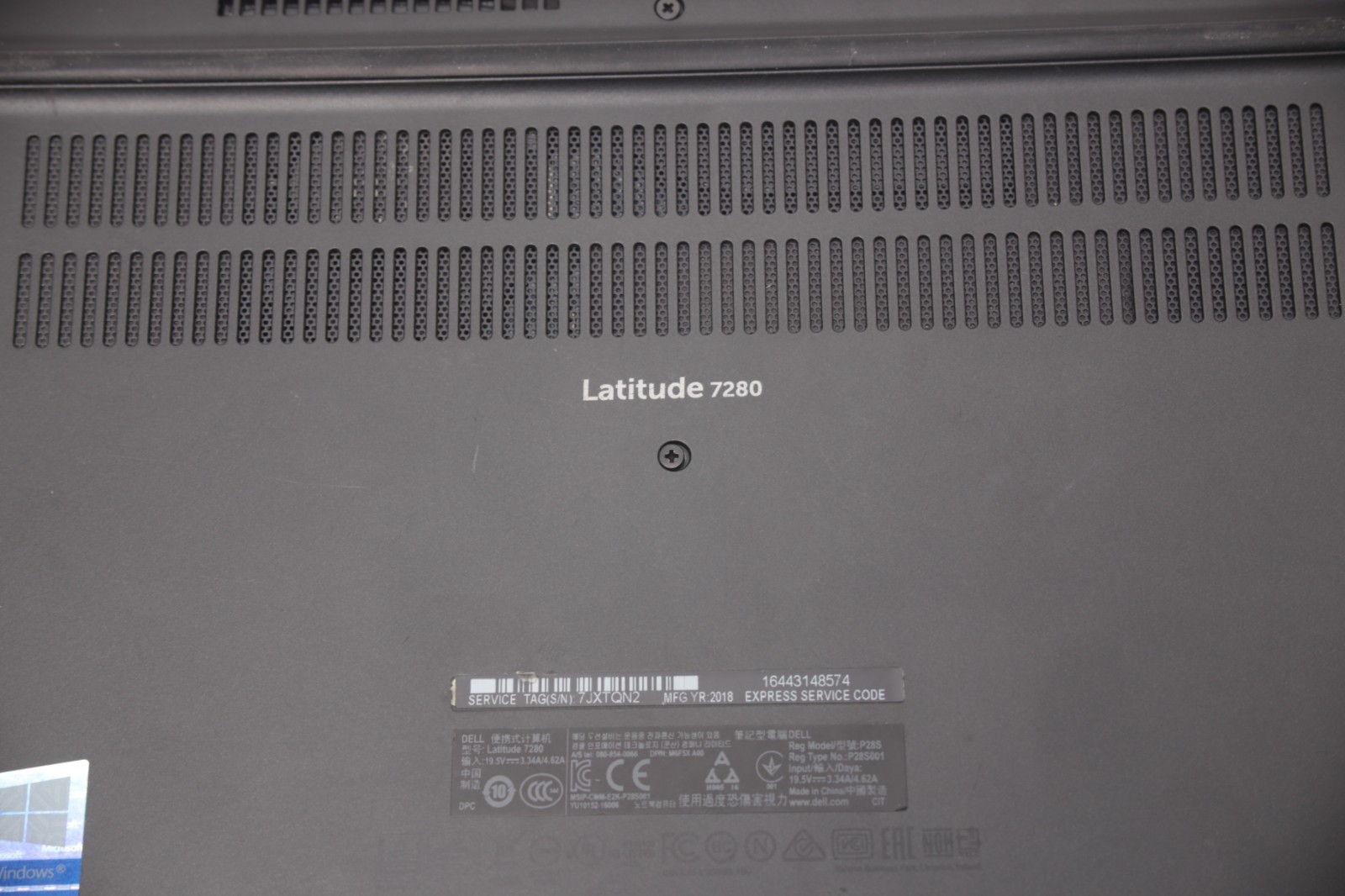 Dell Latitude 7280 Laptop i5 No RAM SSD 12″ Ultrabook PARTS REPAIR
