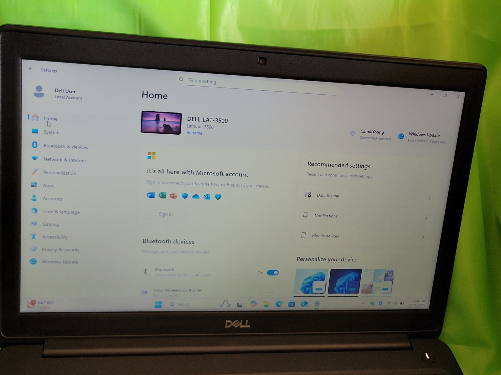 Dell Latitude 3500 32GB 1TB SSD Laptop W11 Pro Intel Core i5-8265u 1.6 GHz 15.5″