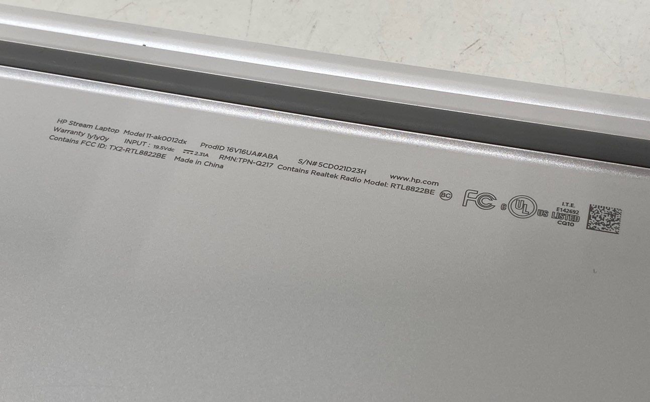 HP Stream 11-ak0012dx 11.6″ Laptop Intel 64GB Windows 11 White Tested
