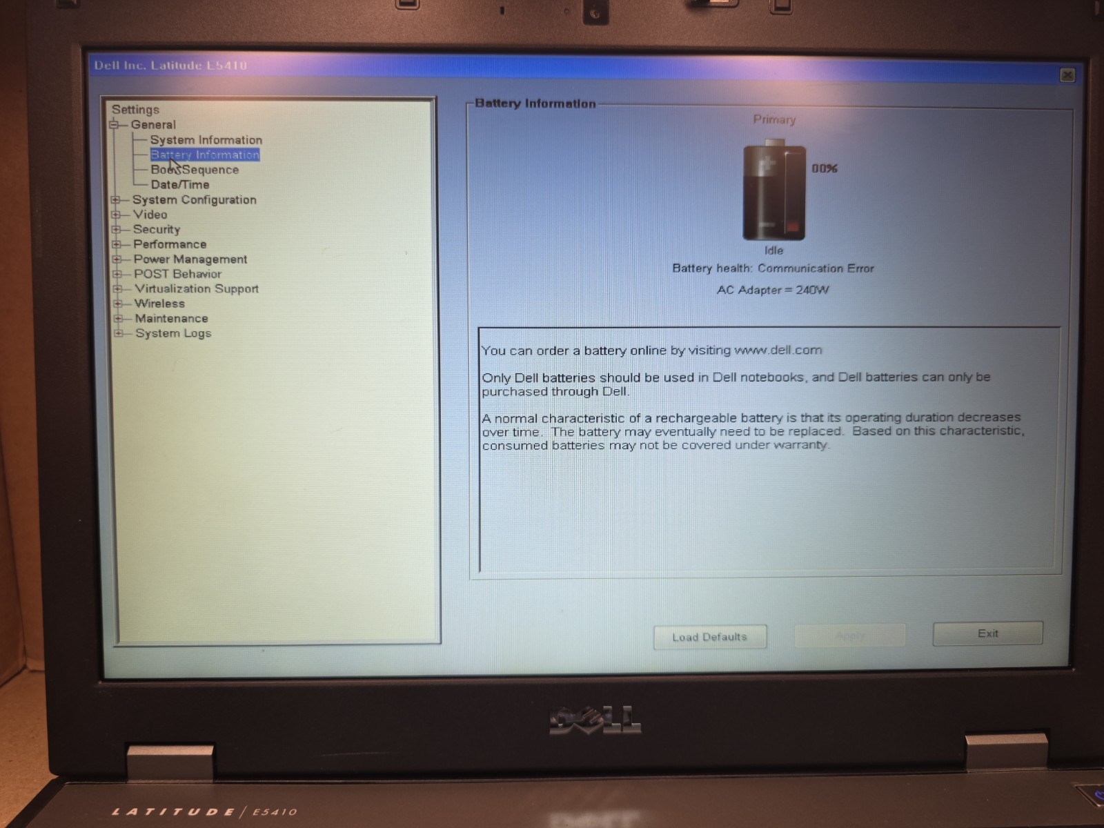 DELL LATITUDE E5410 – BOOTS TO BIOS – INTEL I5 M560 – 4 RAM – READ DESCRIP