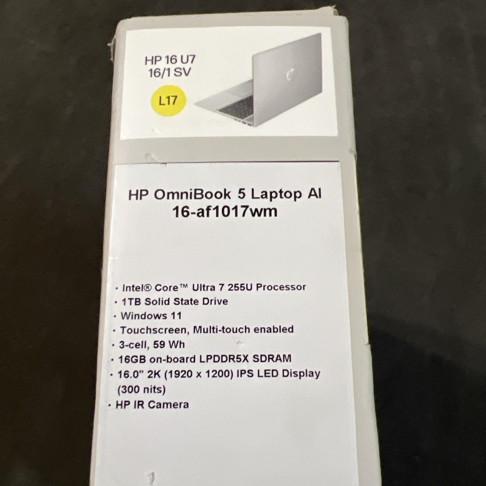 HP OmniBook 5 LaptopAI 16-af1017wm (B5PX1UA) 16″ Ultra 7 255U 16GB RAM 1TB SSD