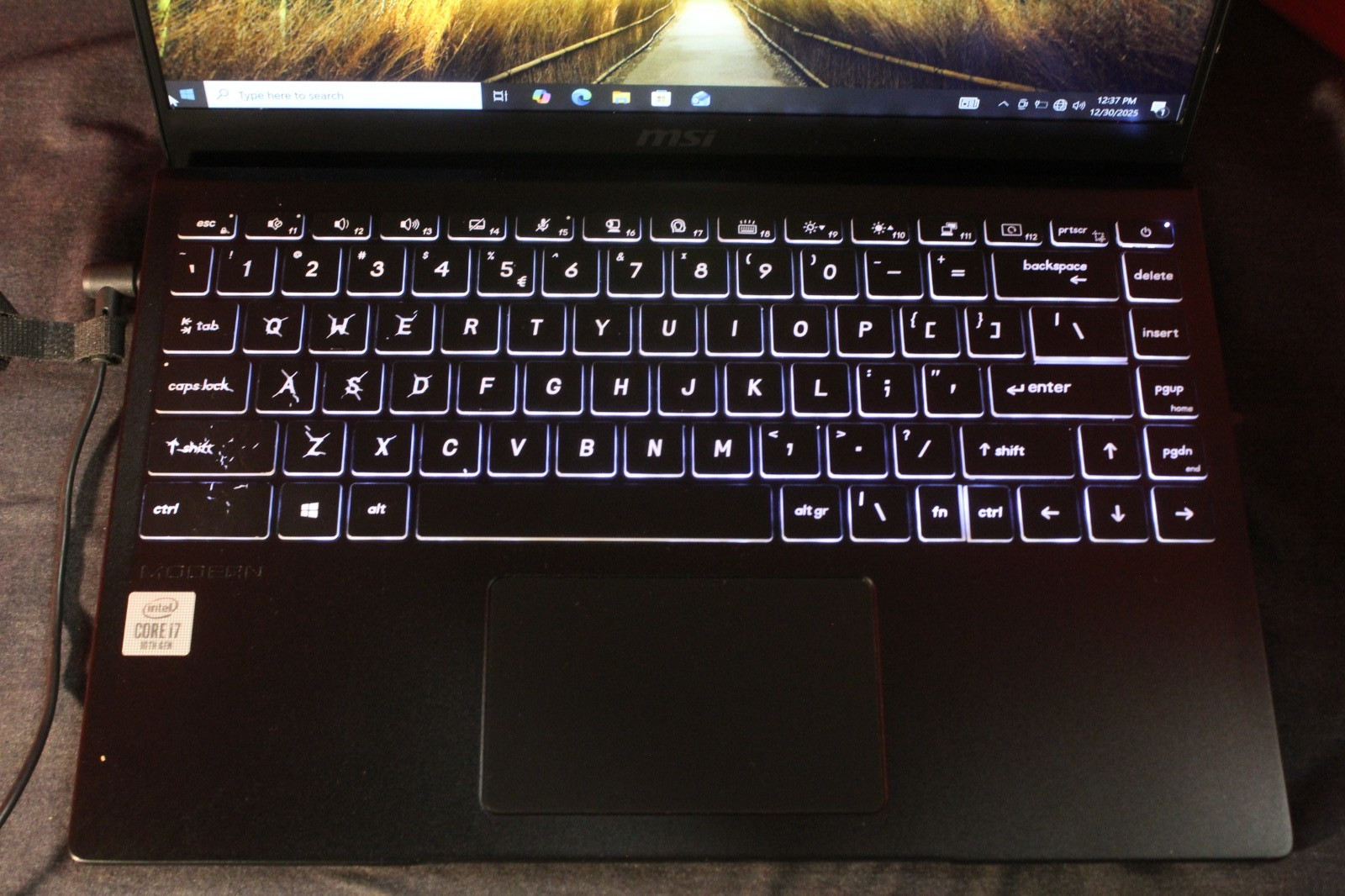 MSI Modern 14 B10MW i7-10510U 512GB SSD 16GB RAM W10 As Is Bad Bat. AO4079750