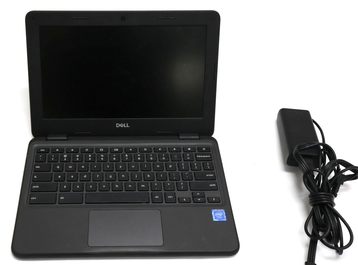 Dell Chromebook 3100 11.6″ Black Celeron N4020 1.10GHz 4GB RAM 16GB eMMC w/Adapt