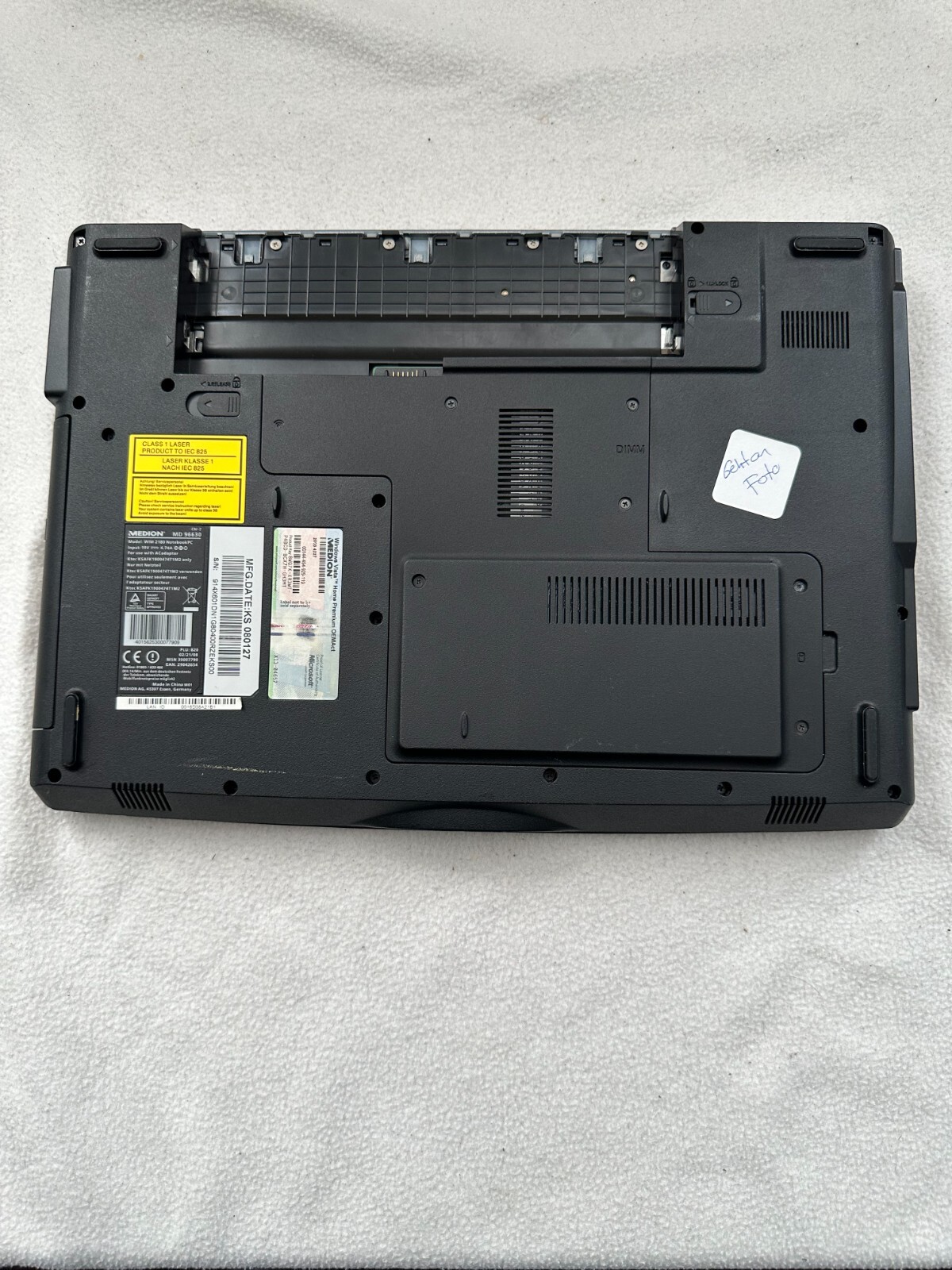 Medion Akoya MD96630 WIM2180 15.4″ Laptop Intel Core Duo T2330 4GB RAM No HDD
