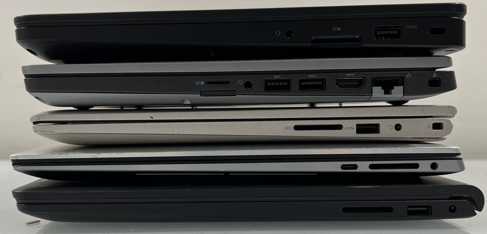 Lot 5 Dell Laptops Precision 5560 Inspiron 3511 5406 Latitude 5400 E5470 AS IS