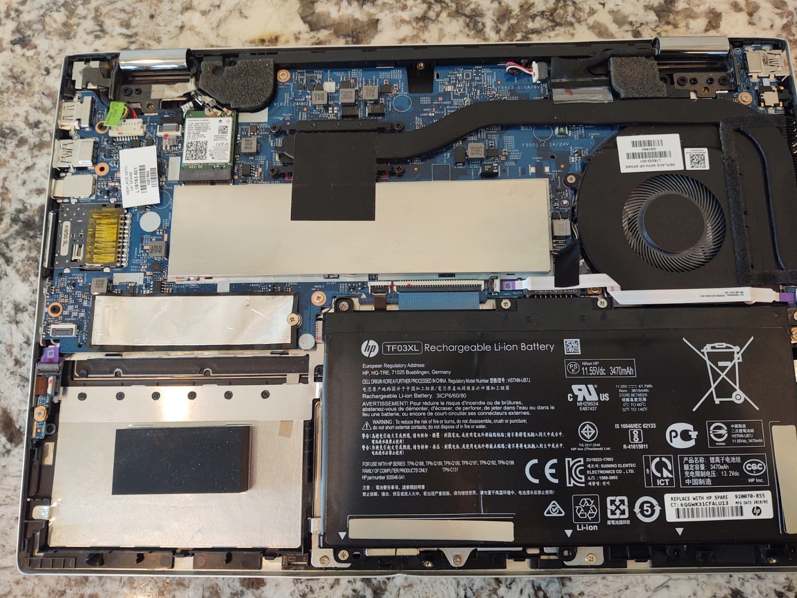 HP Pavilion x360 14m-cd0003dx Intel i5-8250U 2GB RAM Touchscren