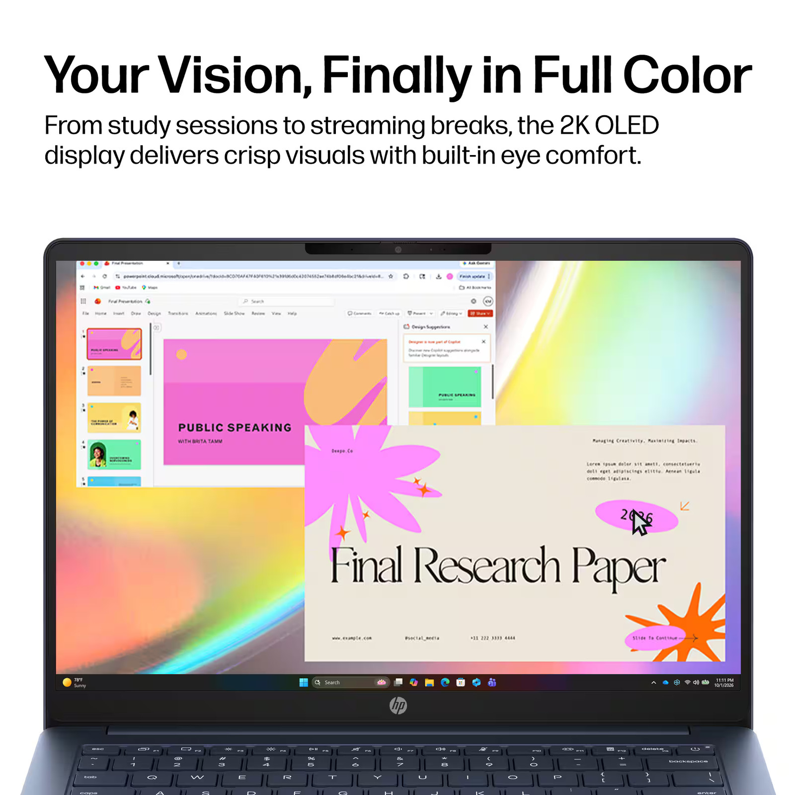 HP – OmniBook 3 – 14″ 2K OLED Laptop – Snapdragon X – 16GB Memory – 256GB SSD…