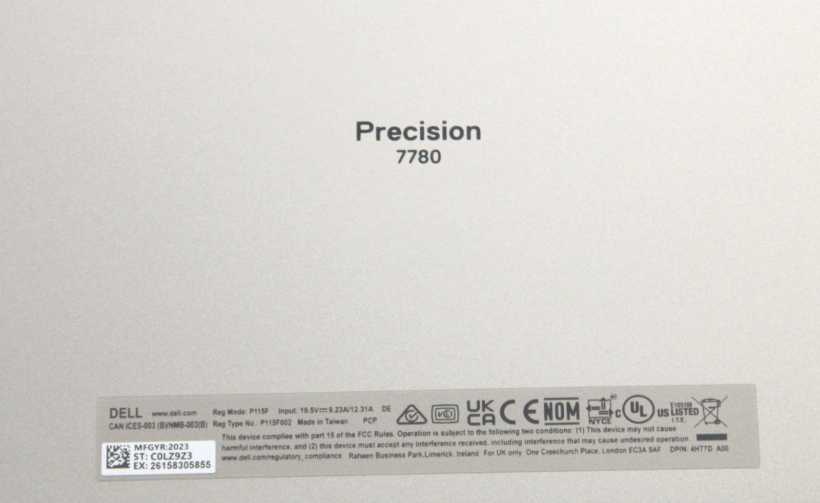 Dell Precision 7780 17.3″ FHD i9-13950HX 64GB RAM 512GB SSD NVIDIA RTX 4000 Ada