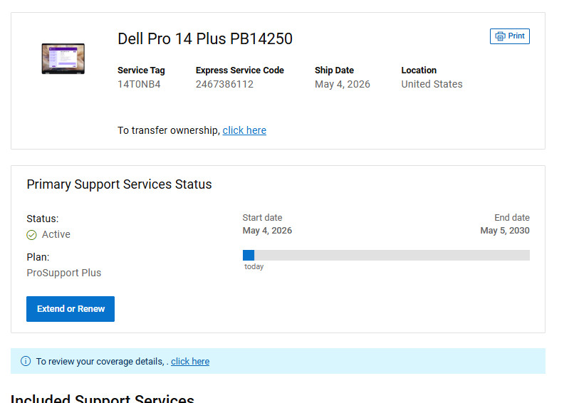 Dell Pro 14 Plus PB14250 14″FHD+ Ultra 5 238V 32GB 512GB Warranty 2030 Win 11PRO