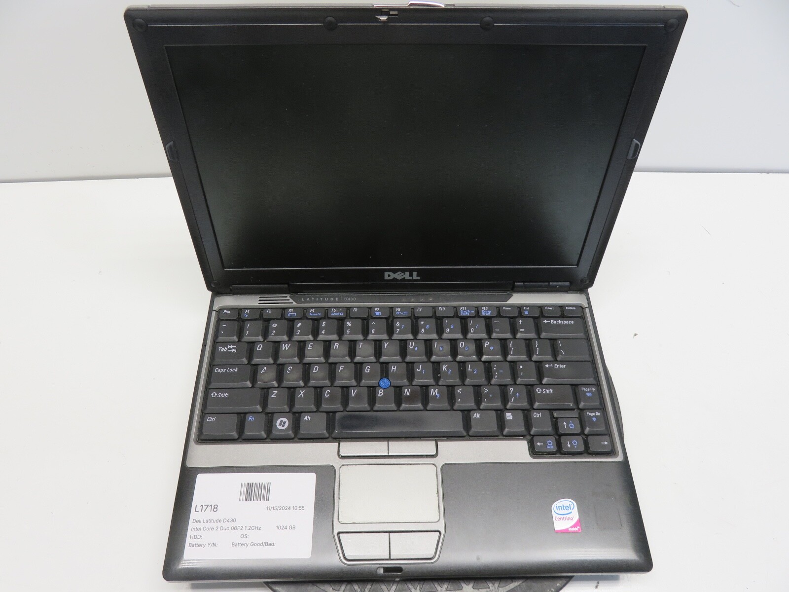Dell Latitude D430 Intel Core 2 Duo 06F2 1.2GHz 1024 GB NO HDD No Batt