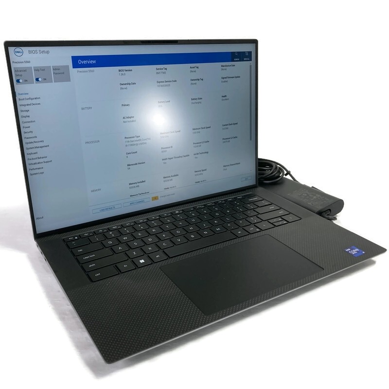 Dell Precision 5560 15.6″ Core i9-11950H 2.6GHz – 64GB – 1TB NVMe SSD – Win 11