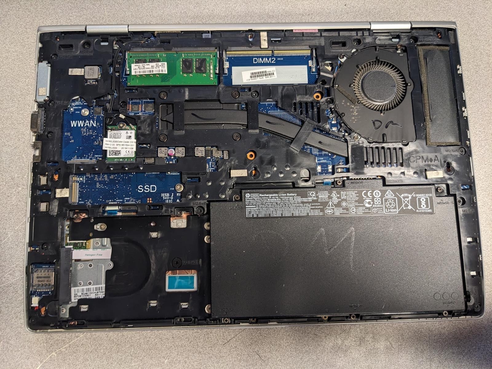 HP PROBOOK 640 G4 i5-8350U @ 1.7GHz, 8GB RAM, NO HDD/OS
