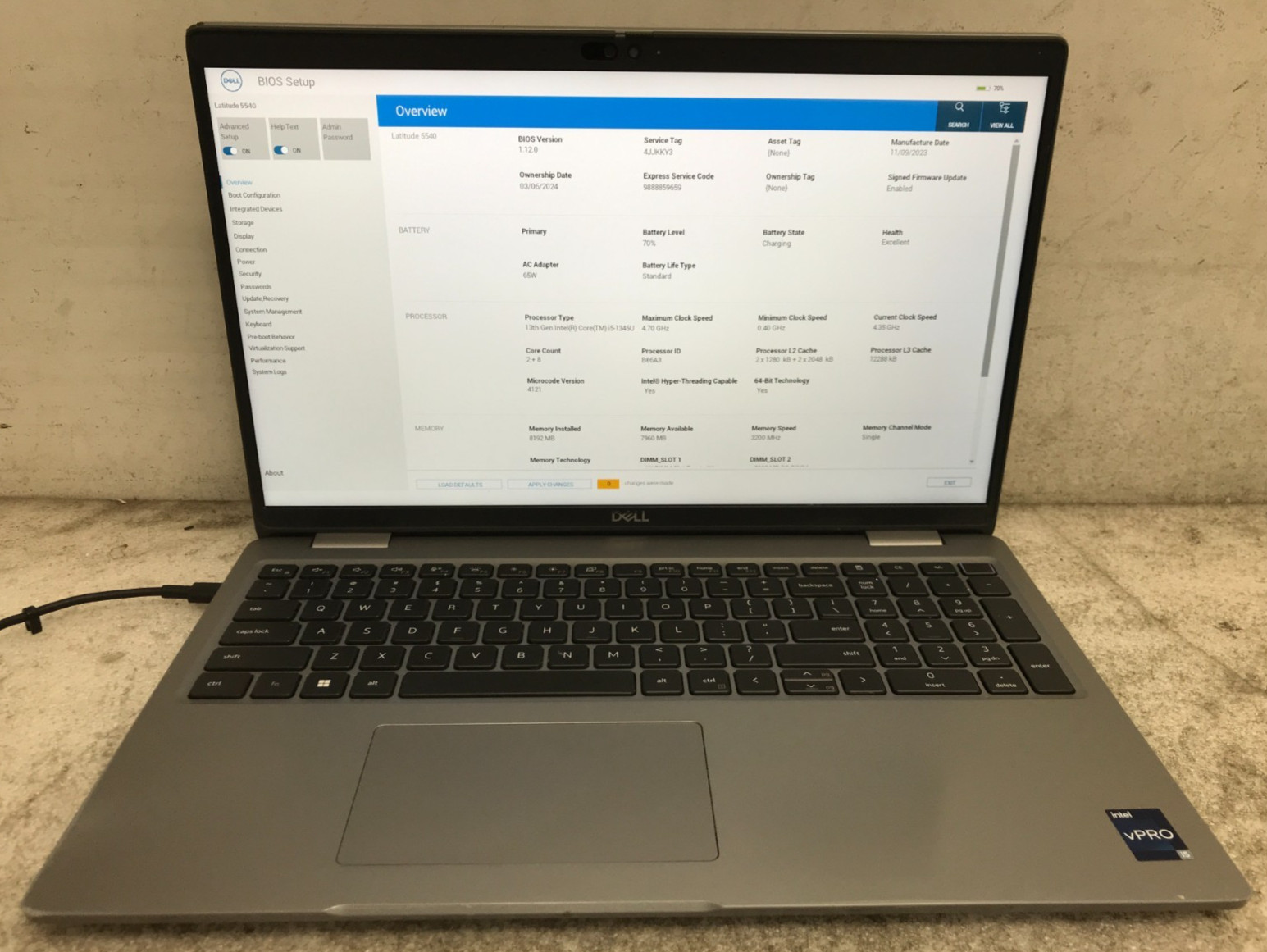 Dell Latitude 5540 / Intel Core i5-1345U 4.35GHz / 8GB RAM / No SSD