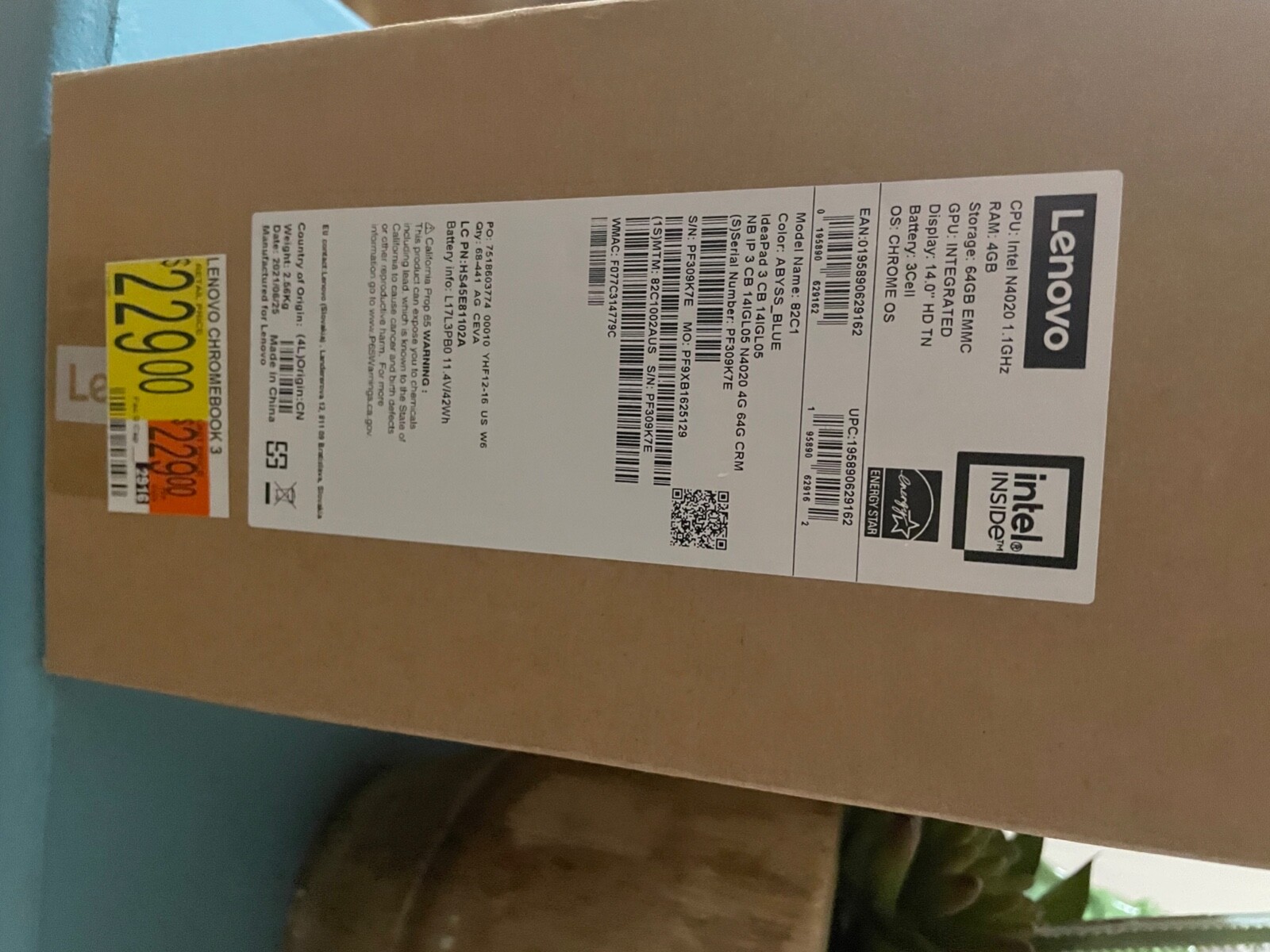 Lenovo IdeaPad 3 CB 14M836 14″ (64GB eMMC, MediaTek MT8183, 2.0GHz, 4GB RAM)…