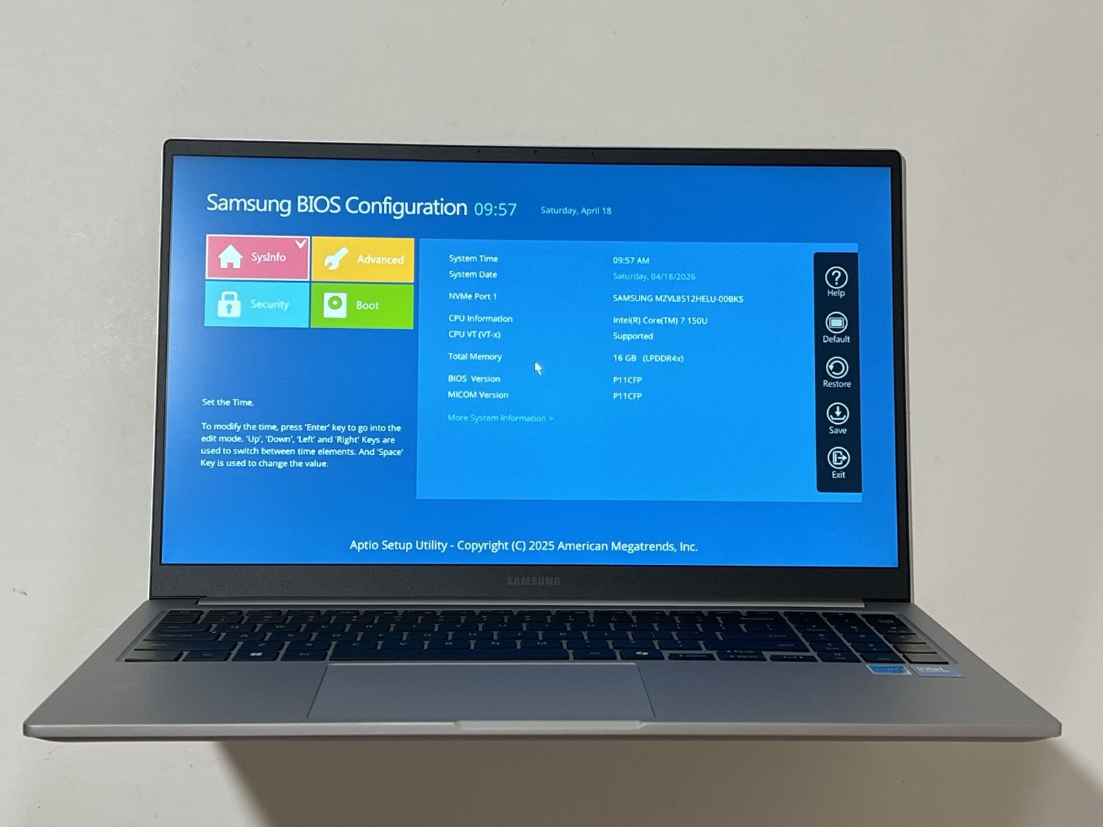 Samsung Galaxy Book4 Intel Core 7 150U 16GB 512GB SSD WIN11 NP750XGK #MWW