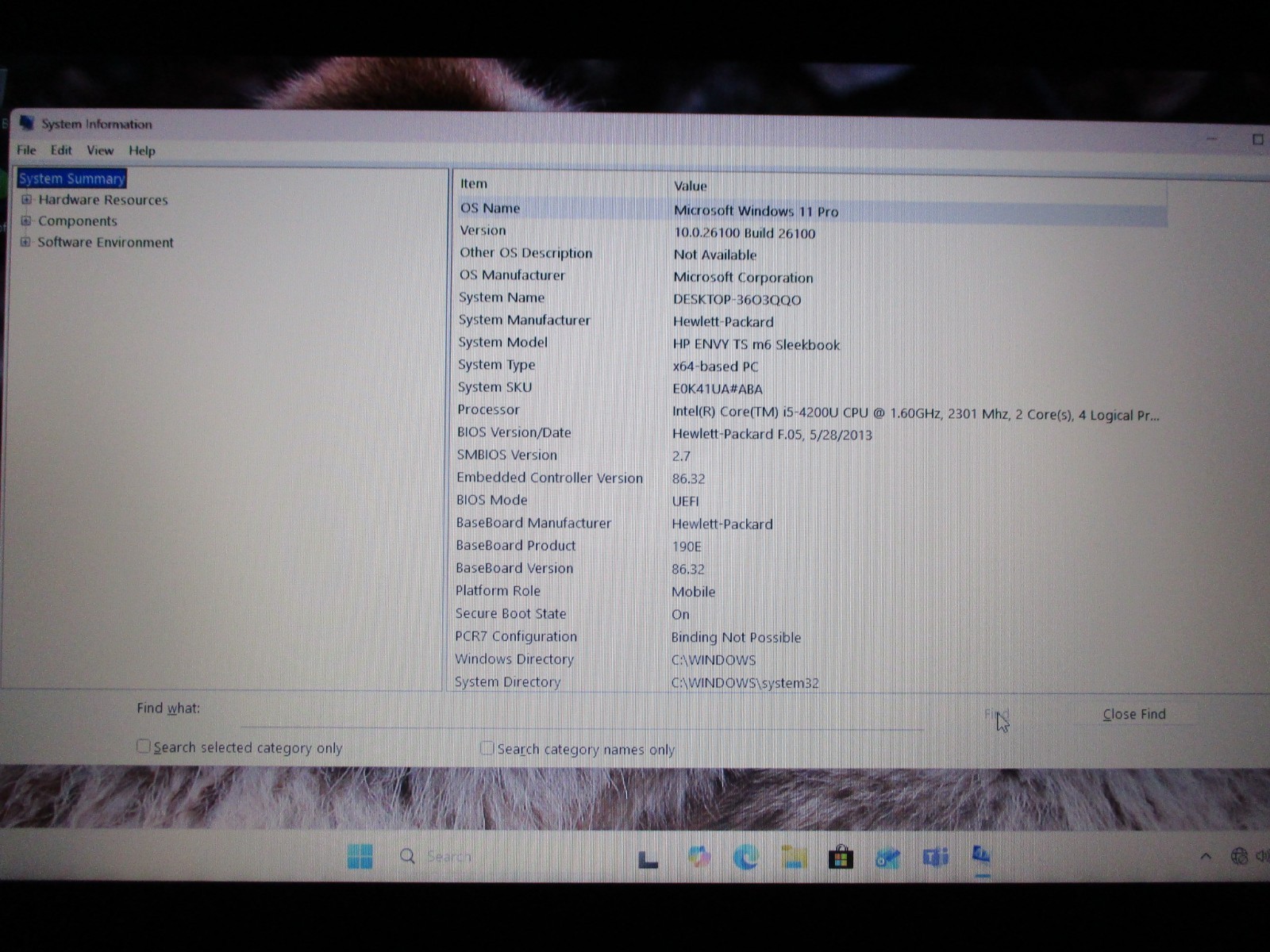HP Envy TS m6 Sleekbook i5-4200U 1.60GHz 8GB RAM WINDOWS 11 RARE UNIT!!!