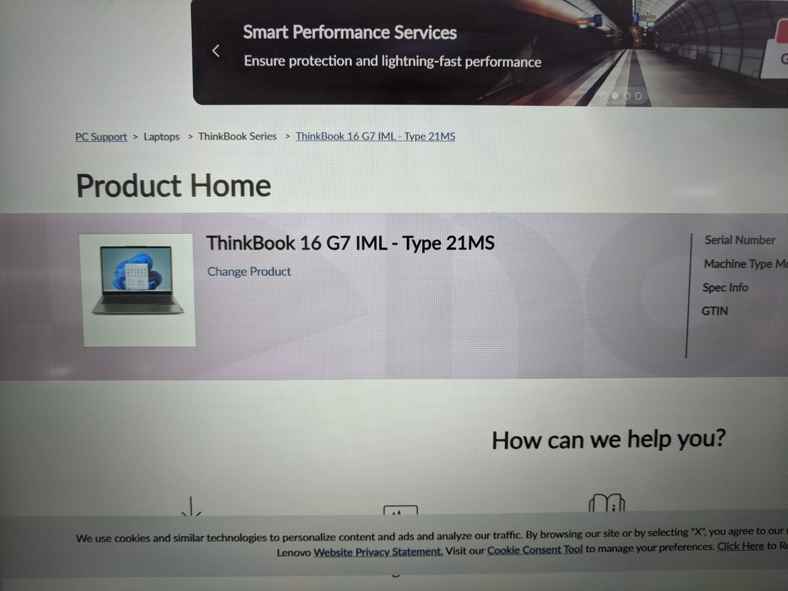 Lenovo Laptop ThinkBook 16 G7 IML 16″ Intel Core Ultra 7 155U 512GB- Silver