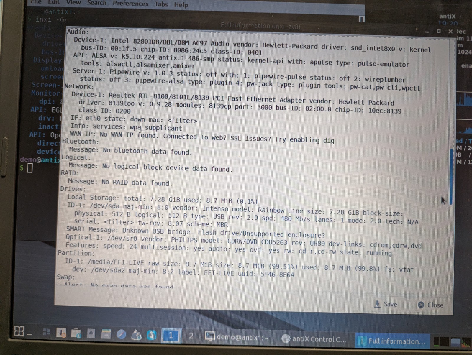 HP Compaq nx9020 Intel Celeron M 1.4, 256Mb RAM