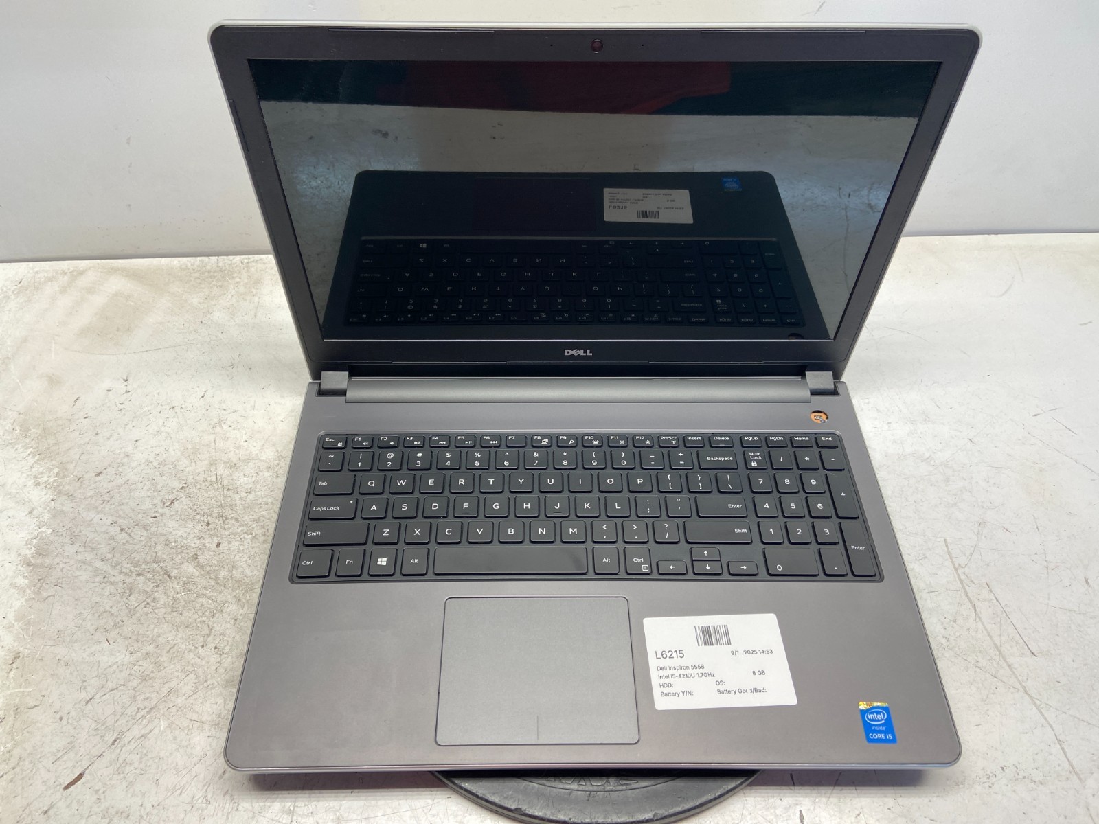 Dell Inspiron 5558 Intel i5-4210U 1.7GHz 8 GB NO HDD