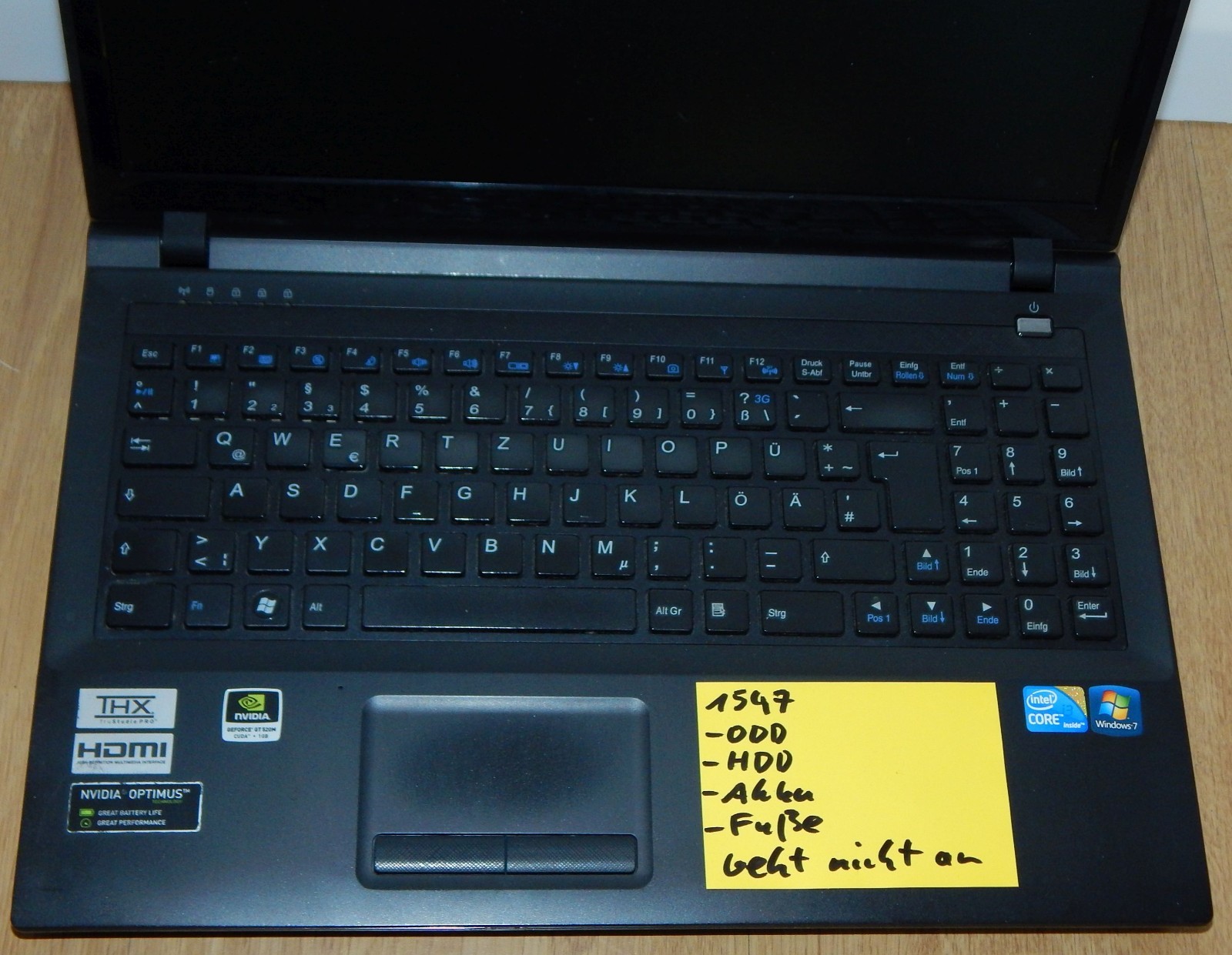 ❌ FAULTY/DAMAGE ❌ Notebook Laptop Terra Mobile 1547 does not power on ❌without HDD/ODD❌