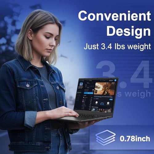 Laptop, 15.6 Inch Laptops – 32GB RAM 512GB SSD, Pentium 6500Y Processor (Up to