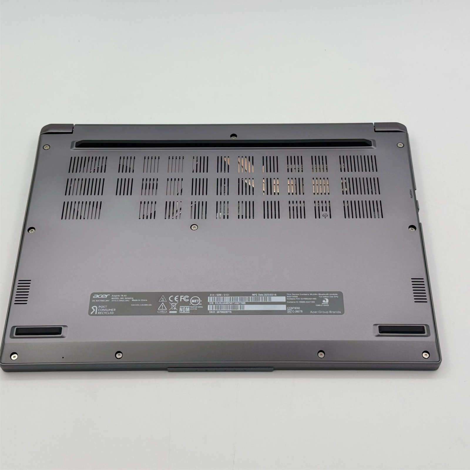 Acer Aspire 14 AI Intel Core Ultra 5 226V 512GB SSD 16GB Laptop WUXGA Gray