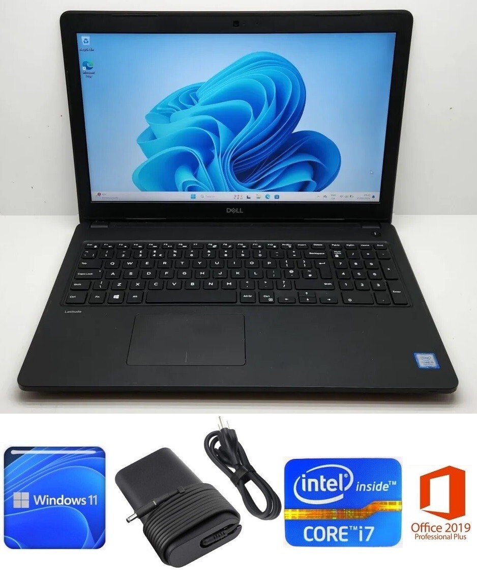 Dell Laptop i7 16GB 512GB PCIe NVMe SSD Microsoft Win 11 Office 2019 Pro HDMI