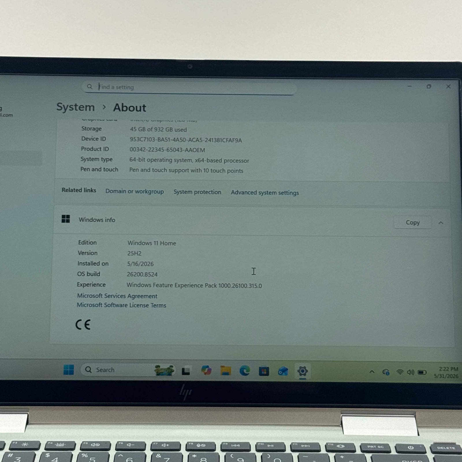 HP Envy x360 2 in 1 Laptop AX211NGW 14″ Core 7 150U 1.8GHz 16GB RAM 1TB SSD w/ c