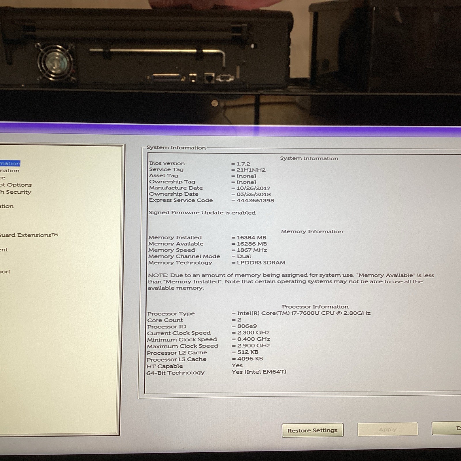Dell Latitude 7389 2 in 1 TOUCHSCREEN i7-7600U 2.8GHz 16GB RAM NO HDD/OS/CHARGER