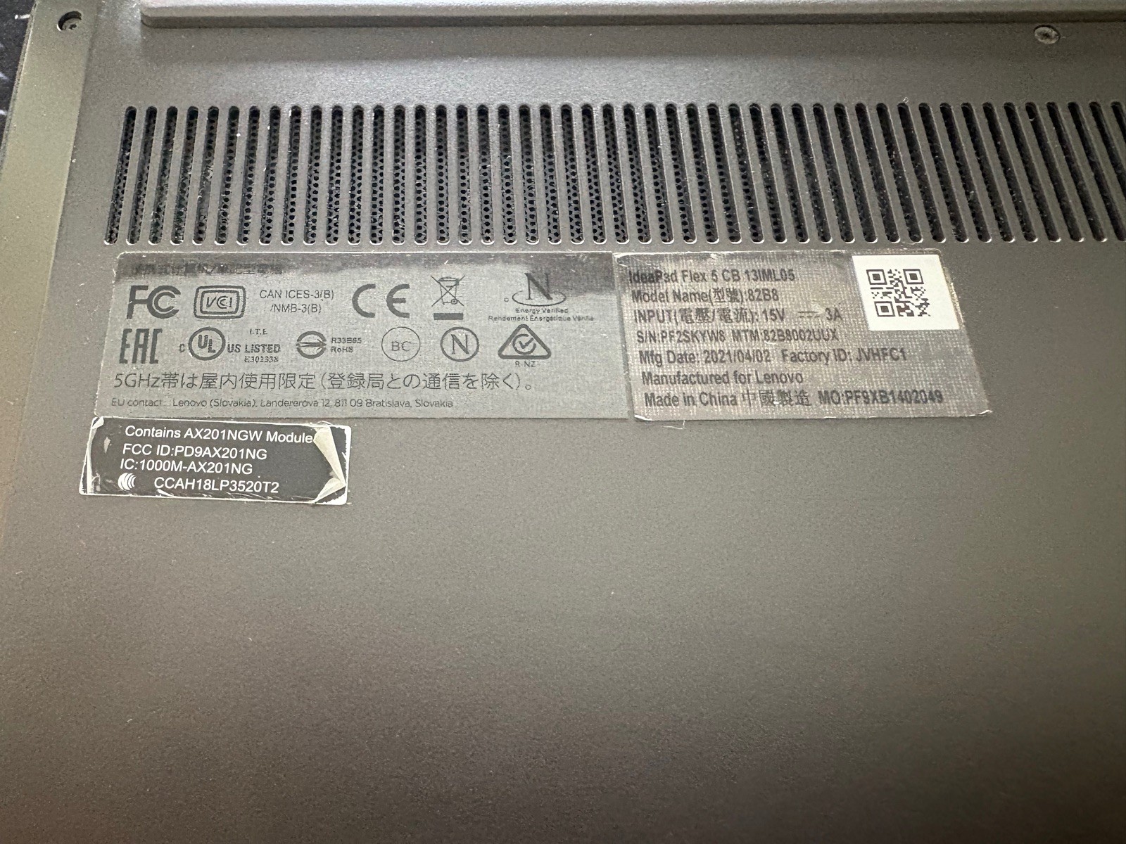 Lenovo IdeaPad Flex 5 Chromebook Intel Core i3-10110U 128GB SSD 4GB RAM *READ*