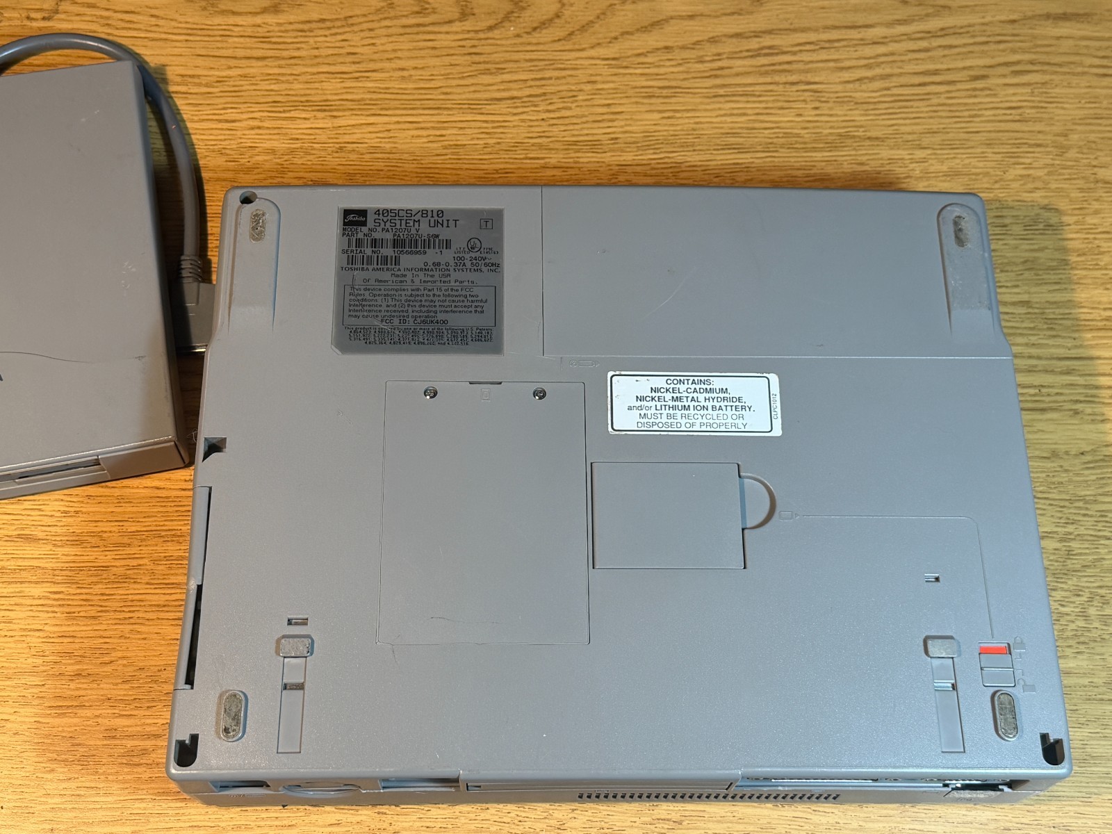 Vintage Laptop Toshiba Satellite Pro 405CS & FDD Case Floppy AS-IS For Parts