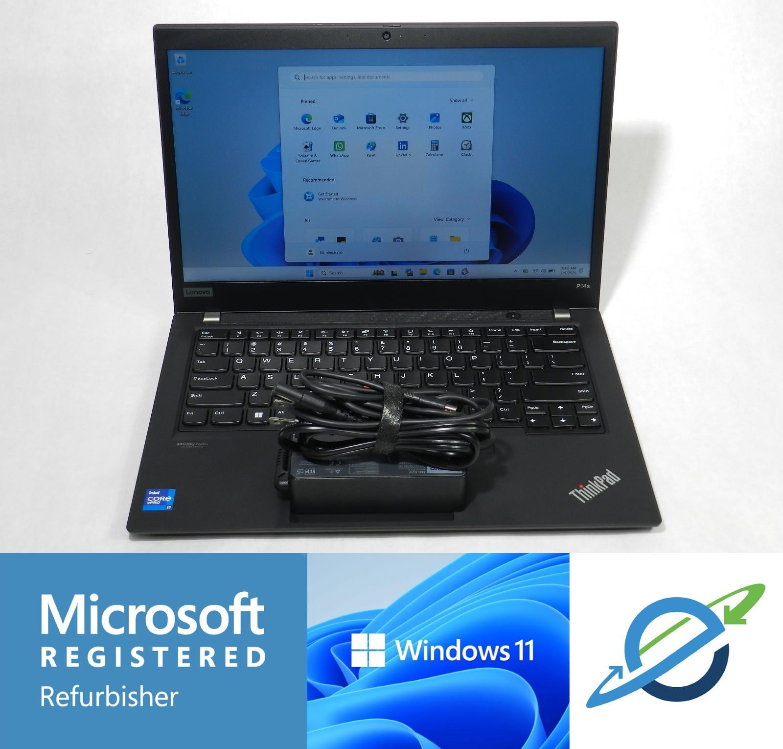 LENOVO THINKPAD P14S GEN 2 | i7-1185G7 | 512GB SSD | 16GB | A+ | WINDOWS 11 PRO