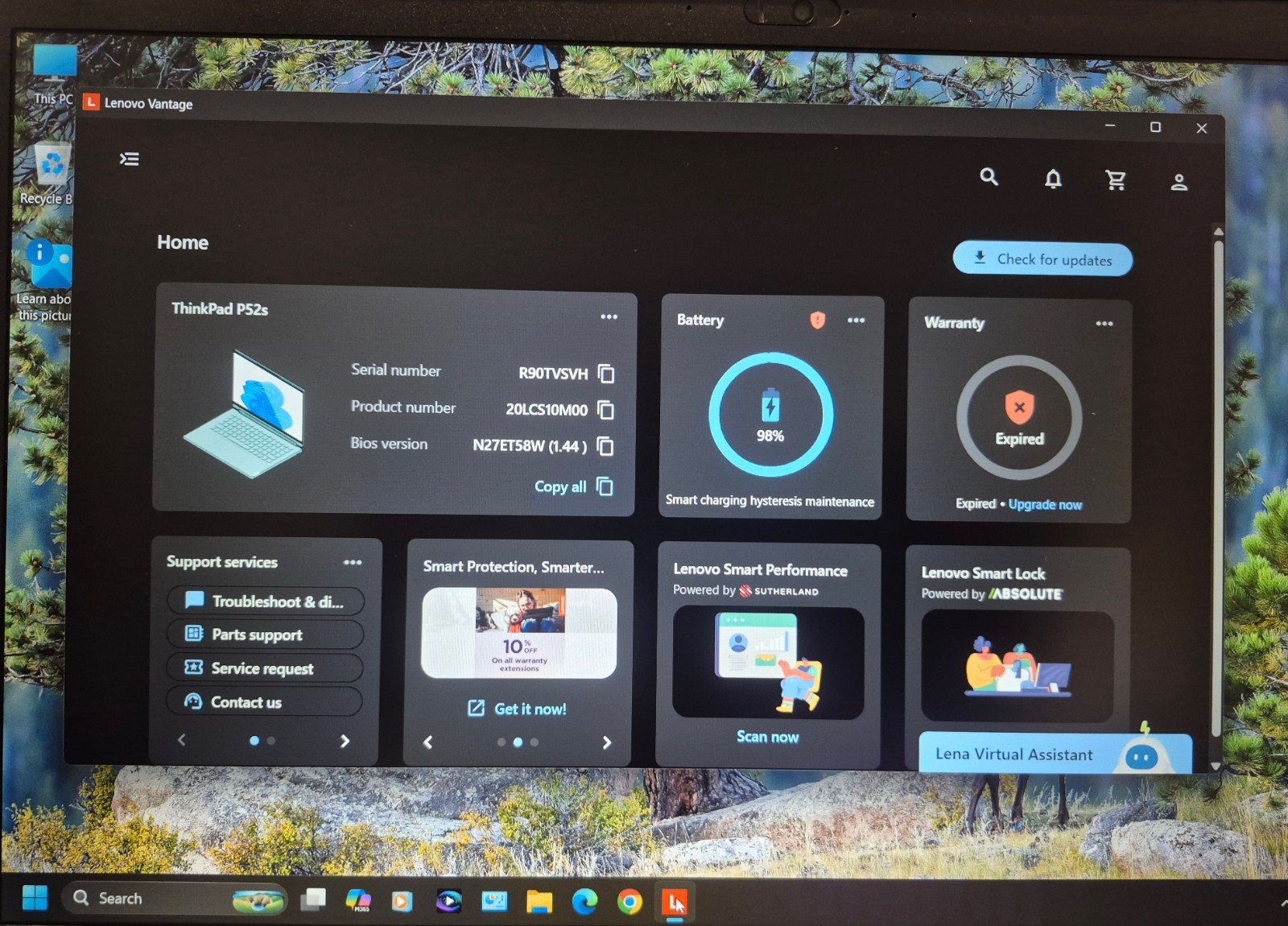 LENOVO THINKPAD P52S TOUCH i7-8650U 16GB 512GB QUADRO P500 WIN 11 + OFF PRO 2024